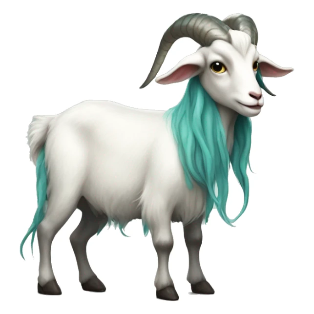 Mermaid goat mythical creature goat with fish tail half goat half fish creature  sticker