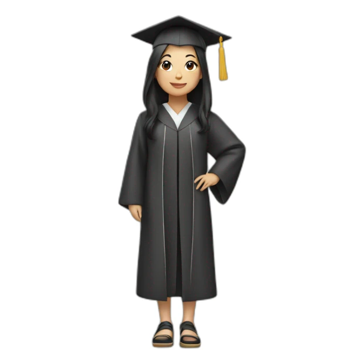 ASIAN GIRL graduate sticker