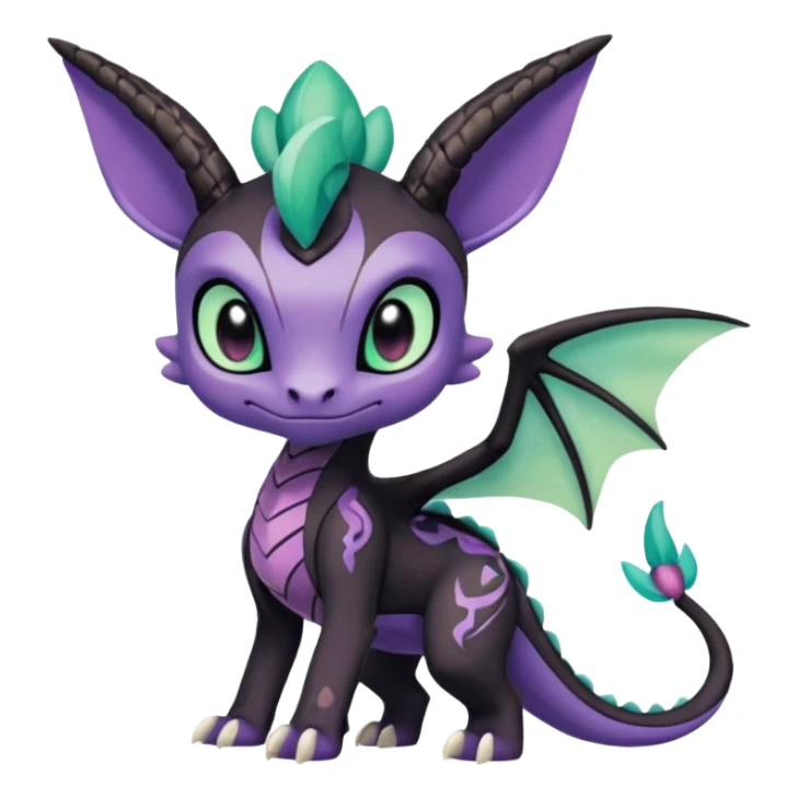 Meloetta-Delcatty-Spyro-Toothless-Stitch-Pokémon-Fakémon-creature-hybrid sticker