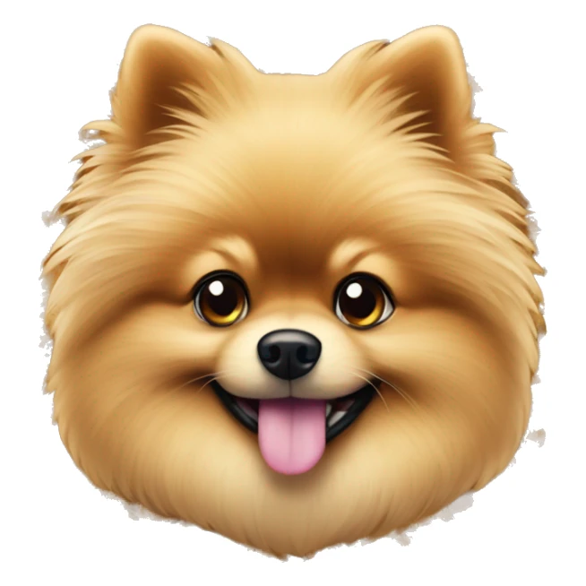 Big pomeranian with packet of mulch sticker