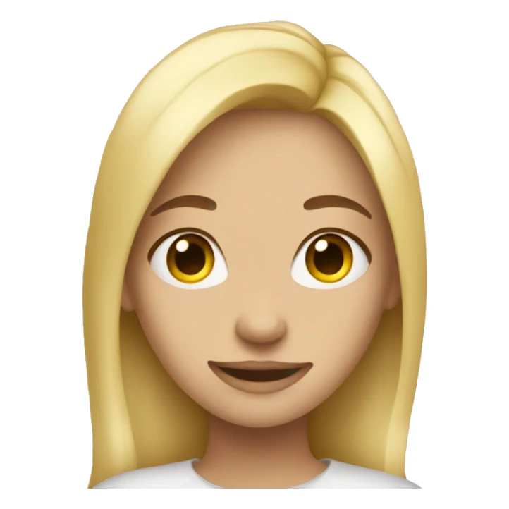 Blonde girl with hearts sticker