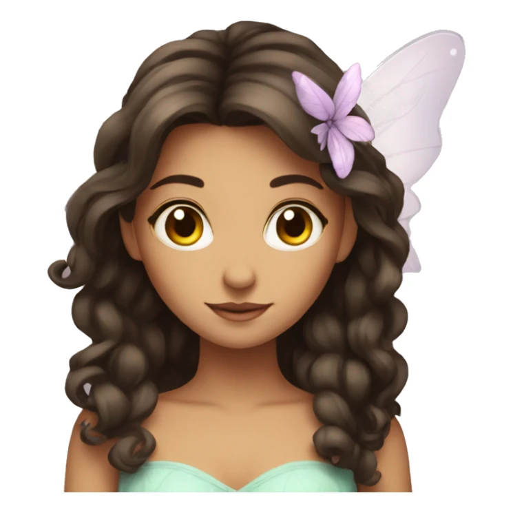 Brunette fairy attractive  sticker