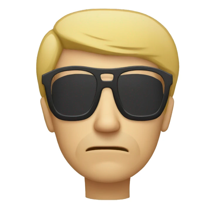 middle age man with blond short hairs and black glasses doing a facepalm sticker