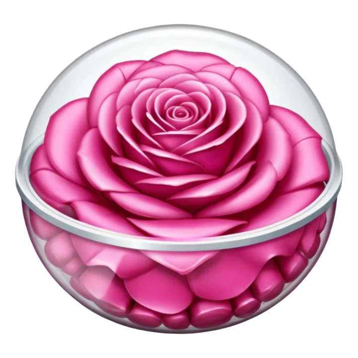 un bonbon rose rond dans un emballage sticker