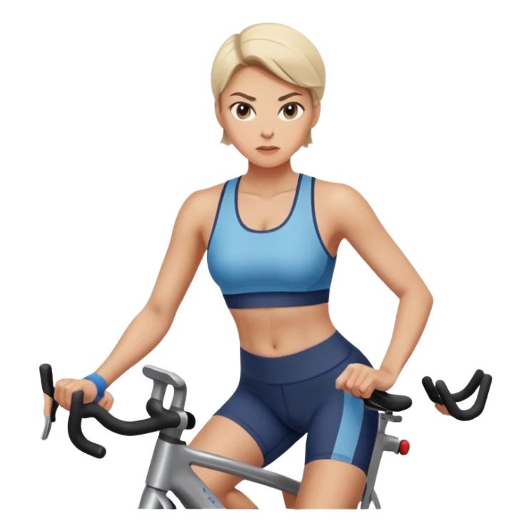female indoor cycling /spinning sticker