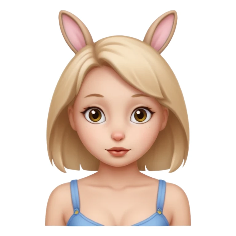 A bunny girl with no clothes  sticker