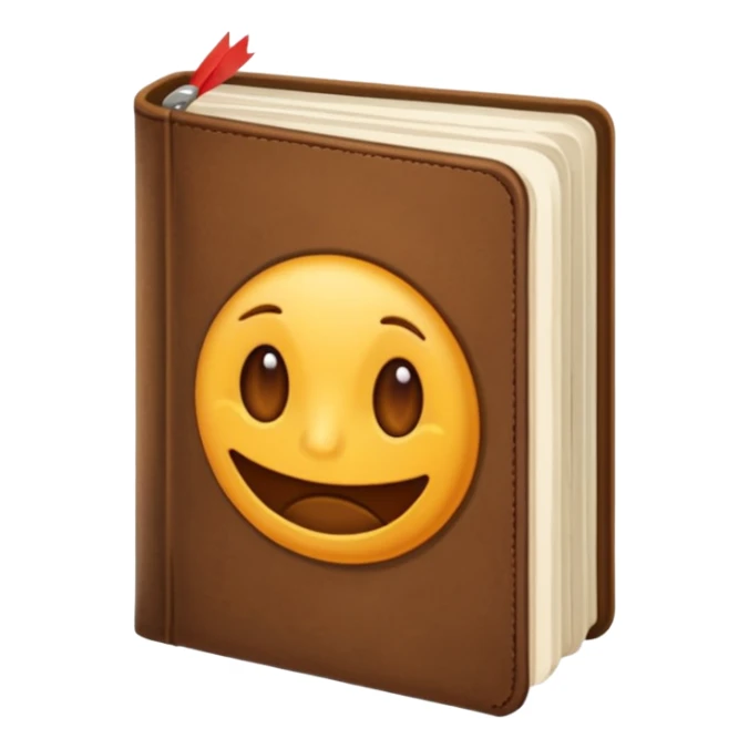 Lectura libro abierto marron sin fondo y sin tantas paginas, como uno de los primeros sticker