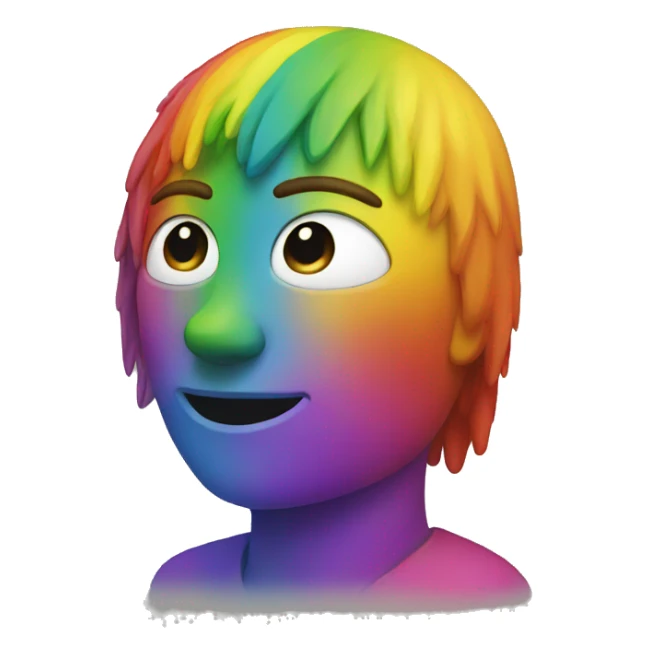 Rainbow person sticker