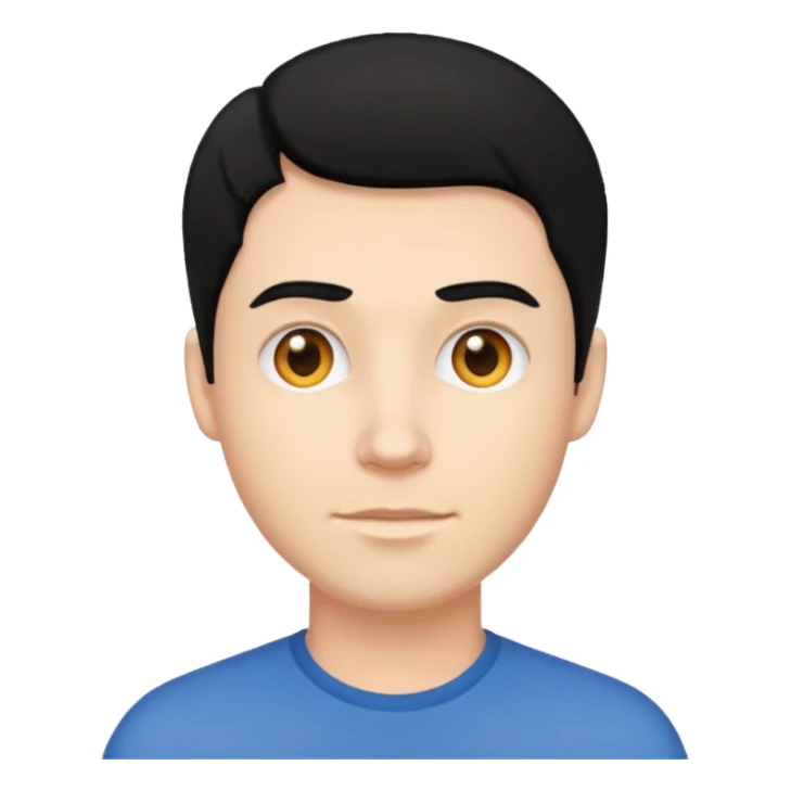 hazme un senor blanco  con pelo negro sticker