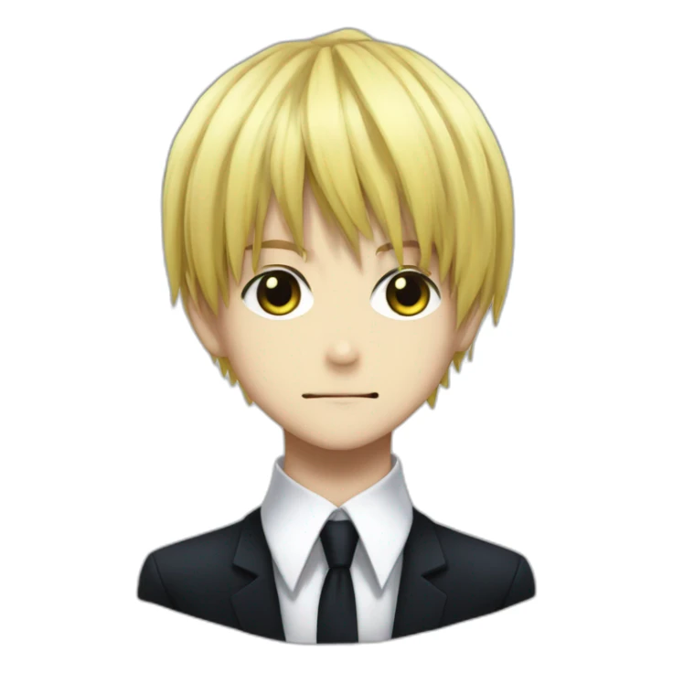 kurapika from hunter x hunter with black suits sticker