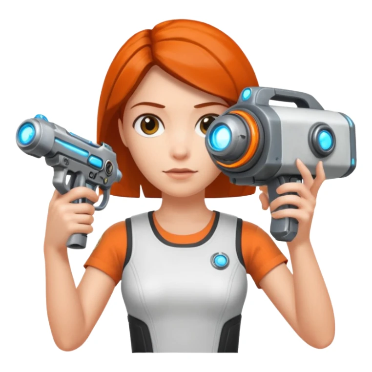 Chell portal gun wheatley sticker