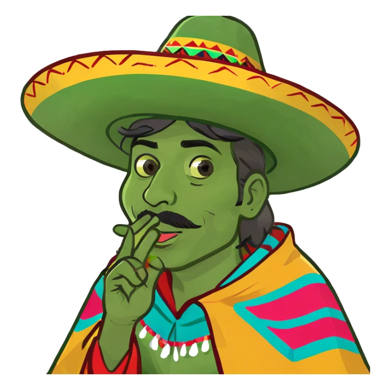 Mexican guy blowing a kiss sticker