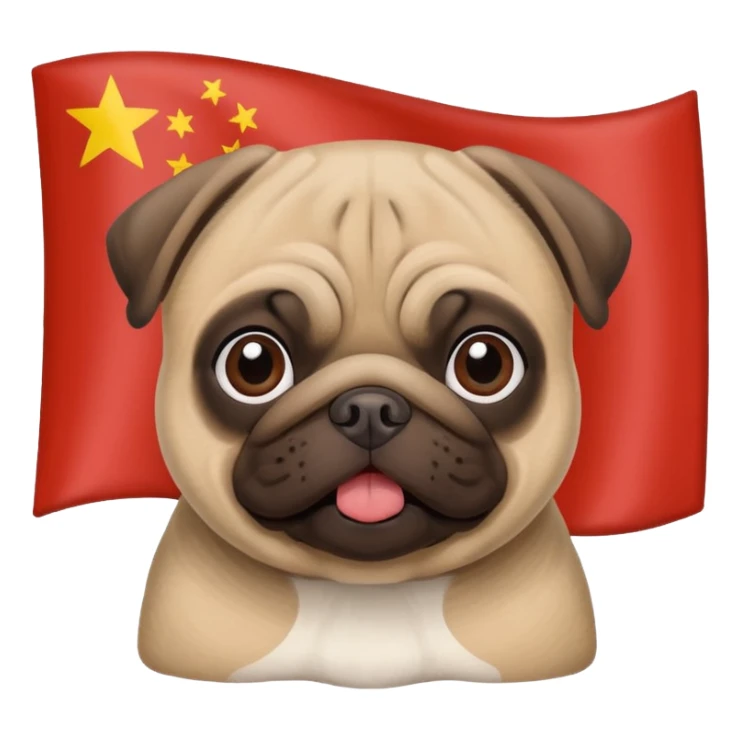 Flag of pug sticker