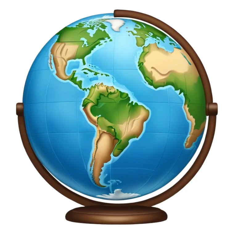 South America in the Earth Globe sticker
