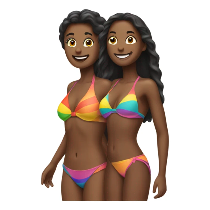 two women in bikinis sticker