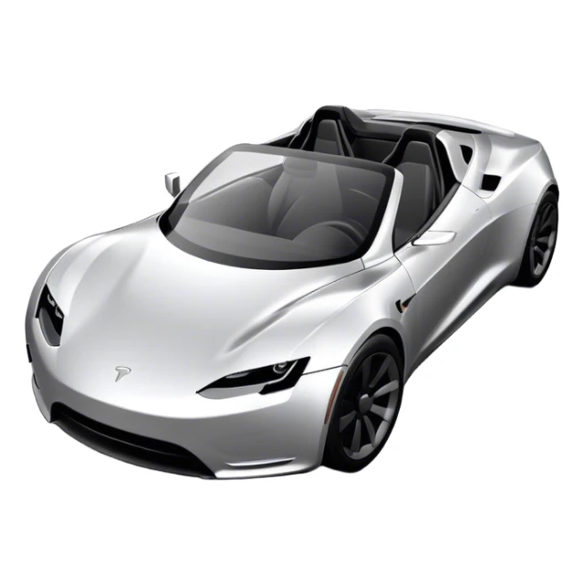 Tesla Roadster - Tesla (Model Year: 2020) (Iconic colour: Silver) sticker