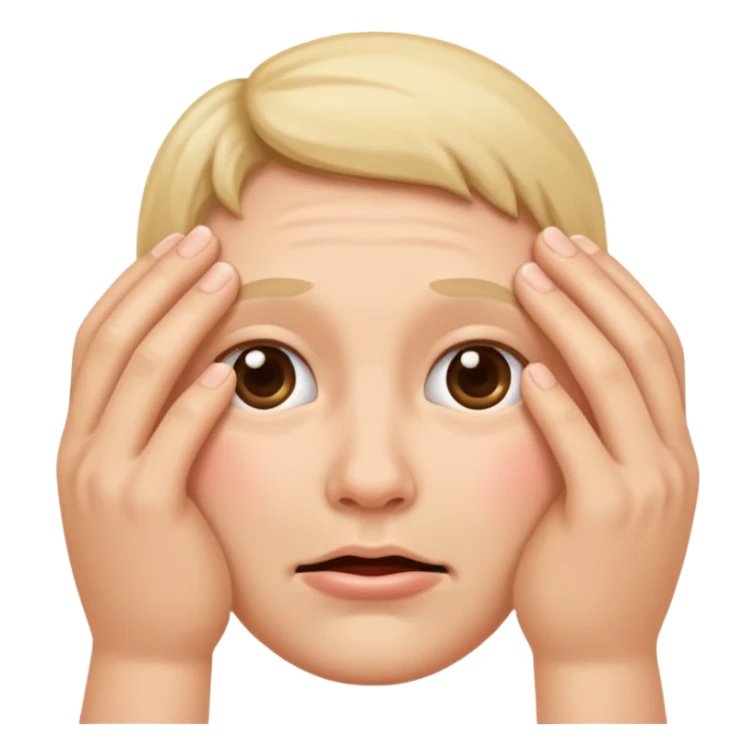 Une main qui tire les joues mais juste la main sticker