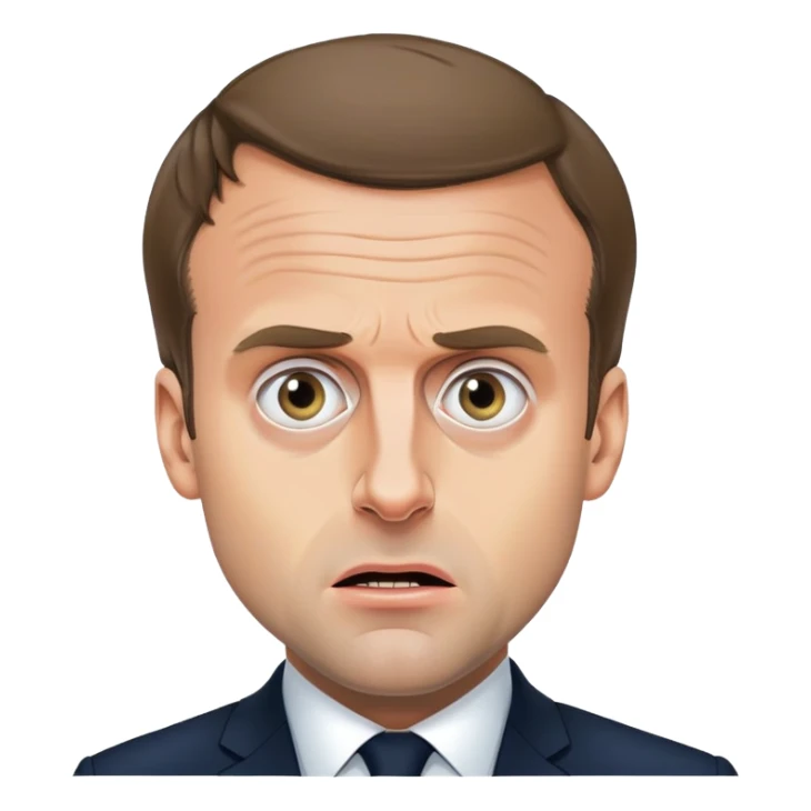The terrified President Emmanuel macron sticker