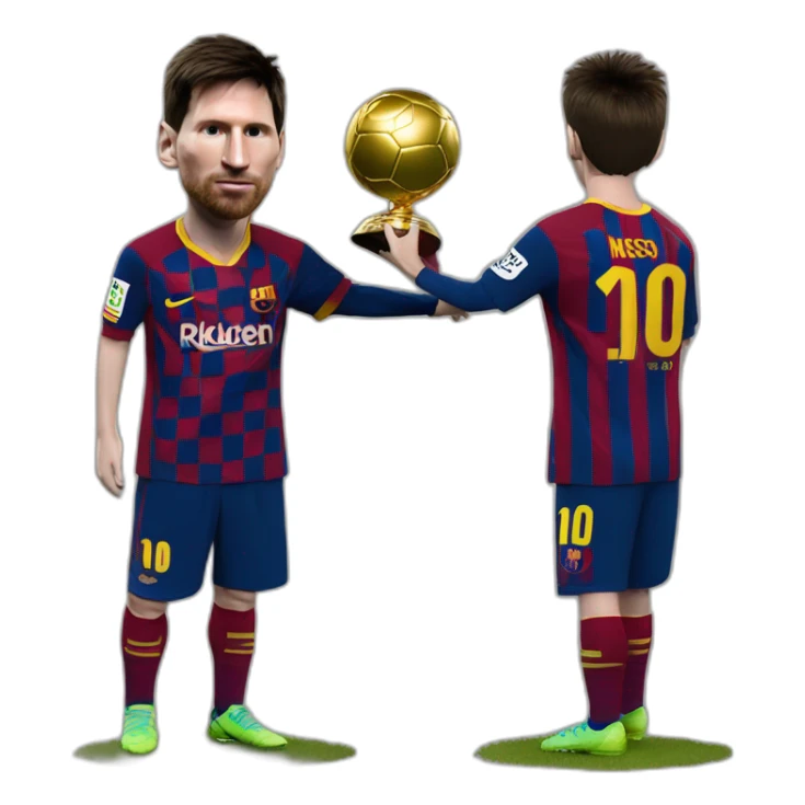 Lionel Messi soulève la coupe du ballon d’or sticker