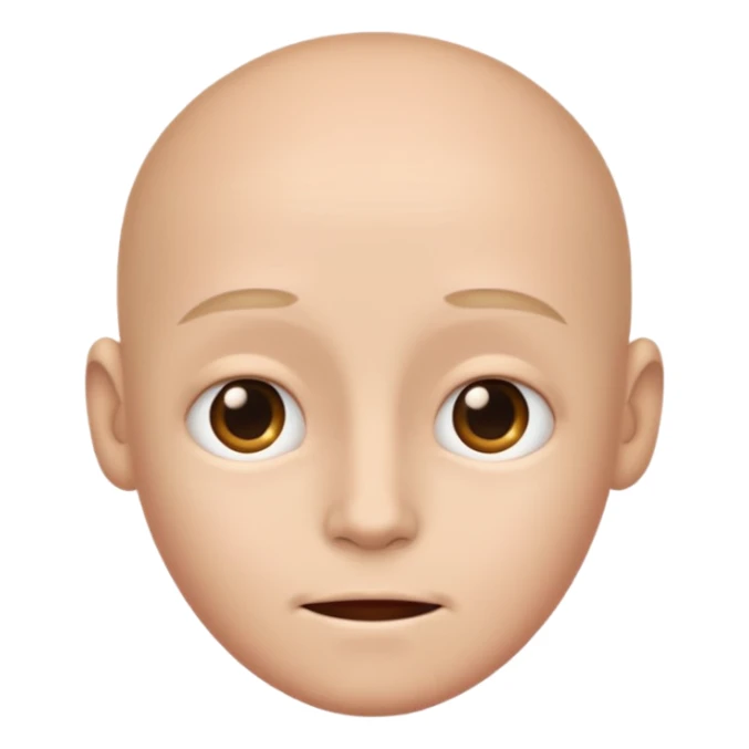 Human emoji with *NO* eyebrows staring into your soul  sticker