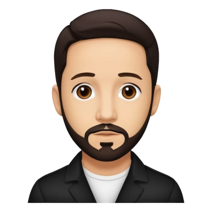AJ McLean with dark brown hair sticker