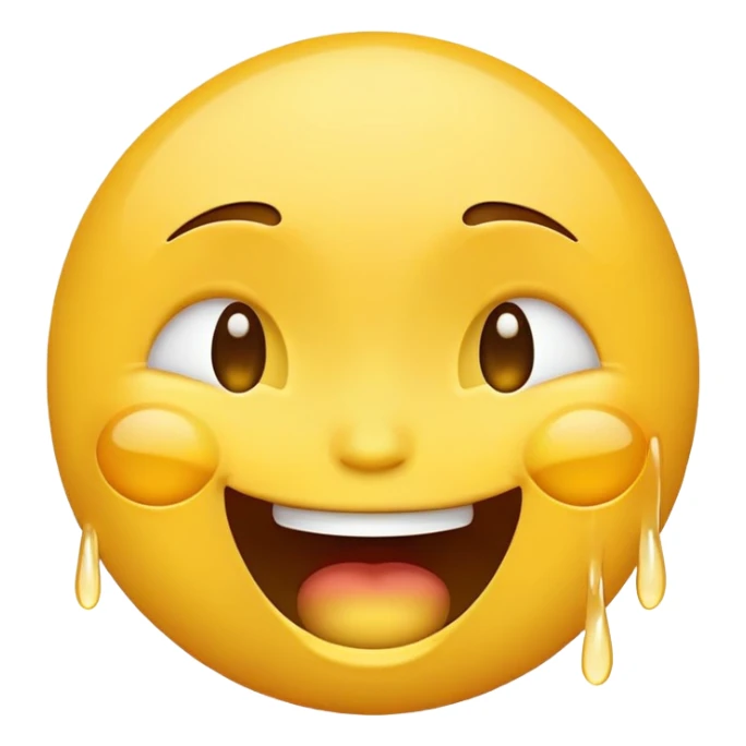 emoji face transitioning between laughing and crying emotions sticker