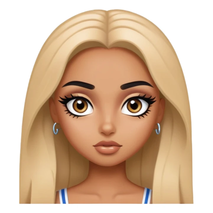 israeli, pretty eyes, black eyeliner, pretty bratz baddie sticker