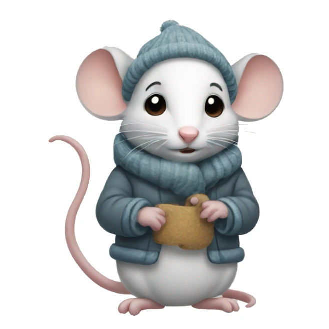 Mouse winter sticker