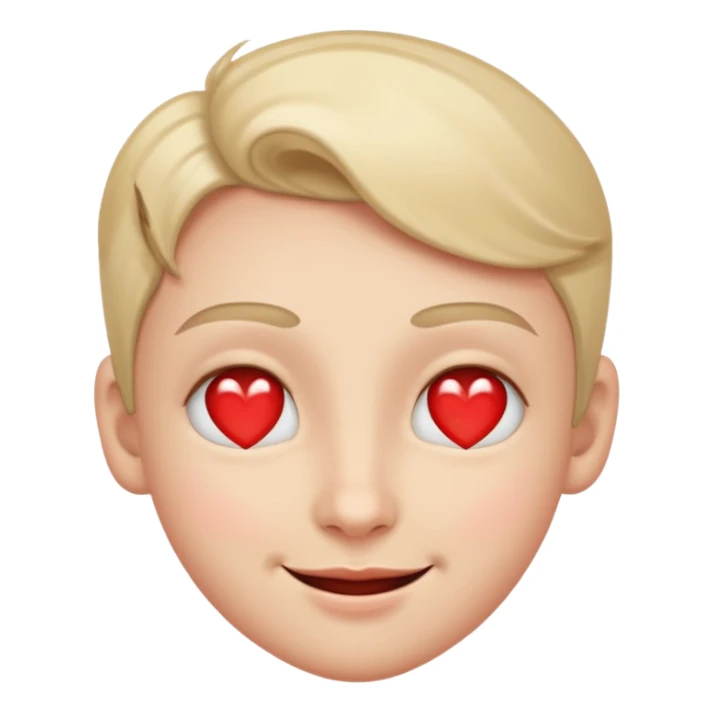 a smirking face with heart eyes sticker
