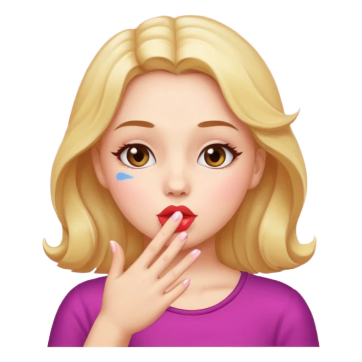 girl blowing kiss sticker