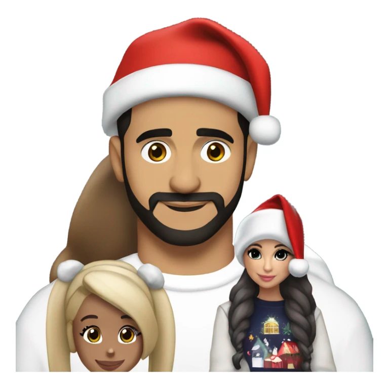 ariana grande wearing a santa hat with drake sticker