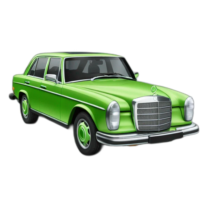 voiture electrique mercedes longue verte sticker