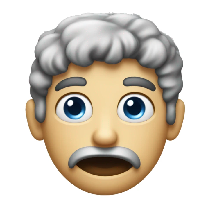 Typ mit glatze und blauen augen und hell braunen bart sticker