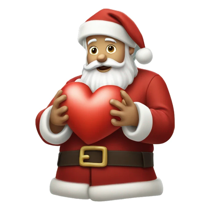 Santa Claus making a heart with his hands sticker