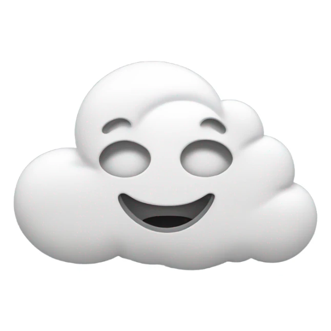 cloud with peace sign with googooly eyes sticker