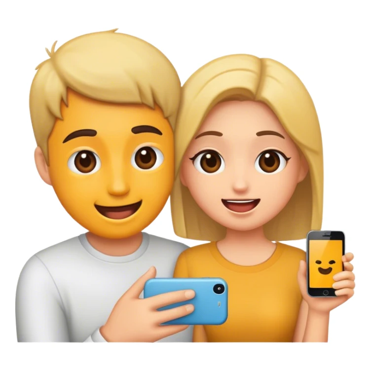 a couple of friends having fun sticker