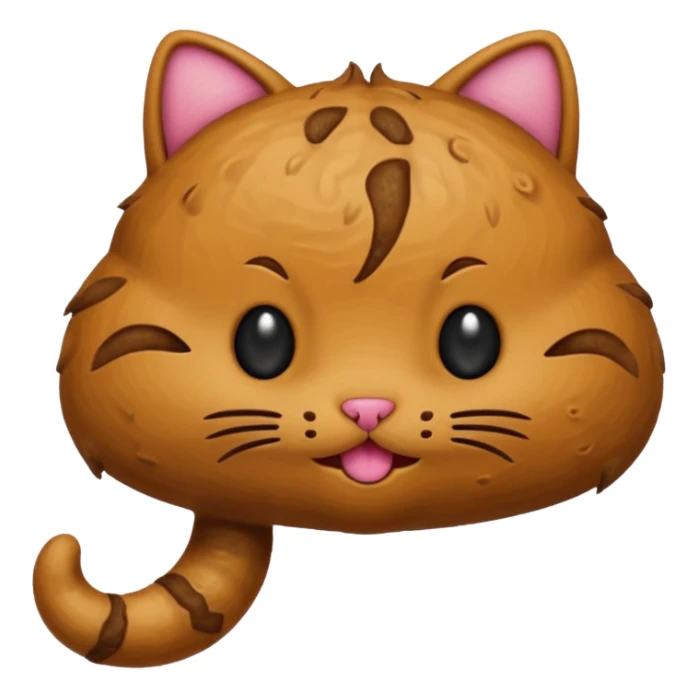 cat poop with a tail emoji sticker