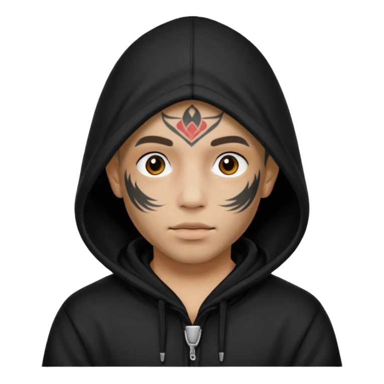 Con capuchas y tatuajes en la cara sticker