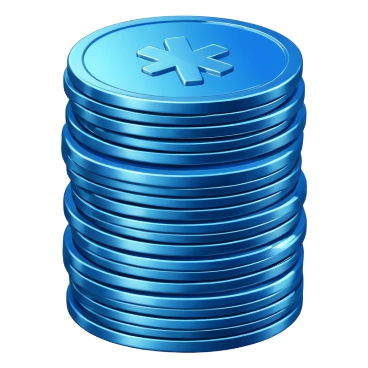 blue coins credit pack sticker