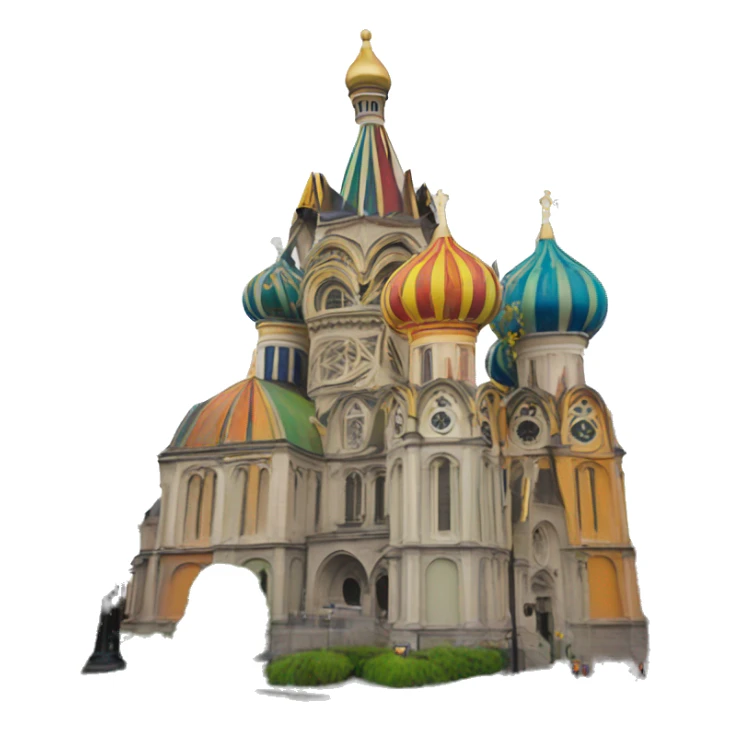 guy fawkes mask containing colorful st basils cathedral sticker