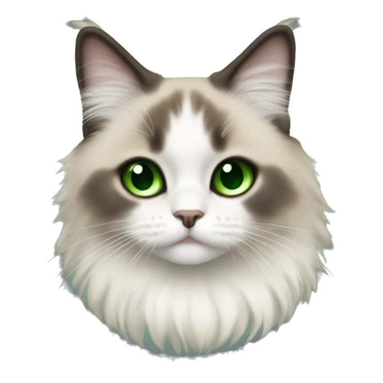 Firepoint Ragdoll with white bow and light green eyes sticker