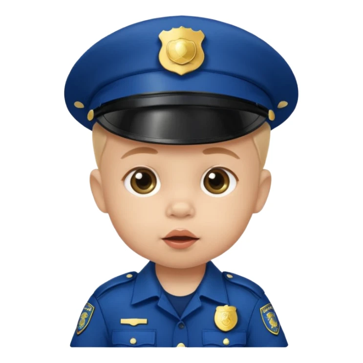 baby police with pacifier sticker