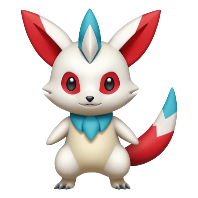 Victini-Pichu-Oshawott-Zangoose-Fakémon-hybrid-creature (full body)  sticker