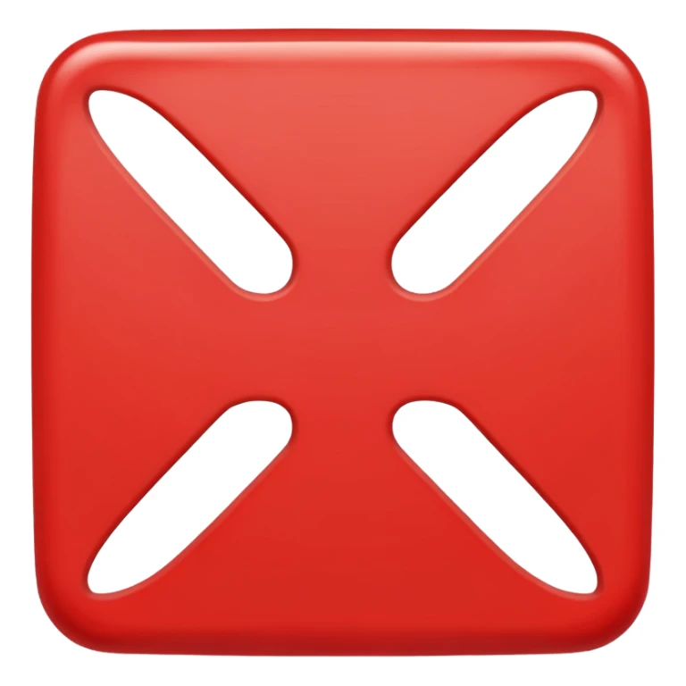 mach mir ein rotes viereck mit einem weißen x drinnen sticker