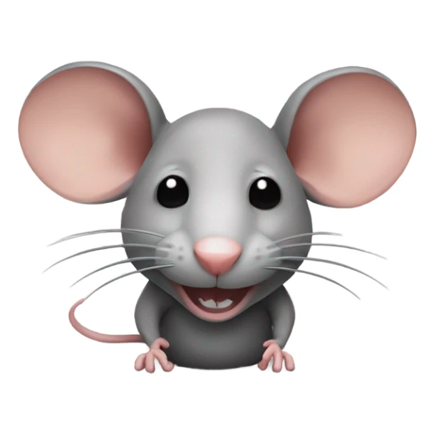 A rat holds a sign with the inscription: HEHE sticker
