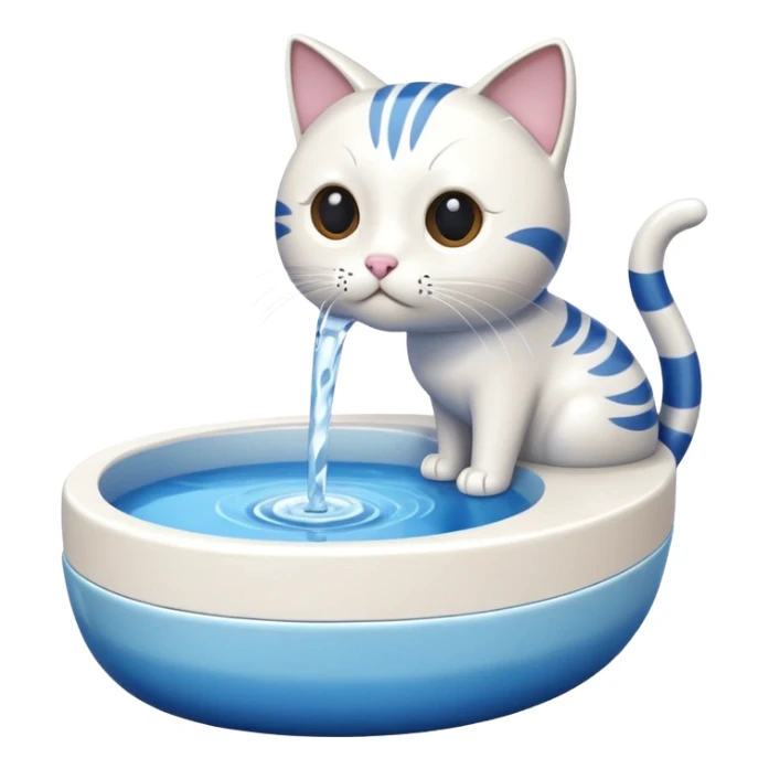 modern pet water fountain for cats sticker