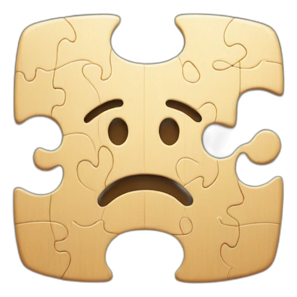 Smiling piece of jigsaw puzzle sticker