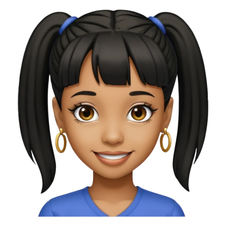 Lisa Left Eye Lopes with black  ponytail hair sticker