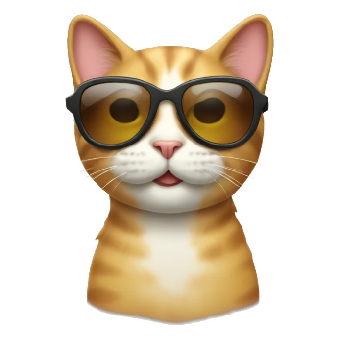 Cat with sunglasses sticker