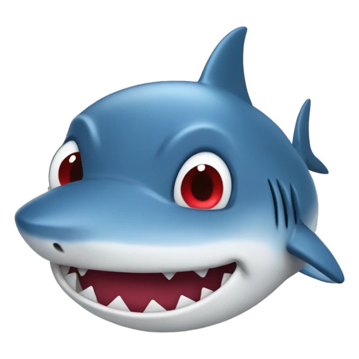 shark wiht redhat and blue eyes sticker